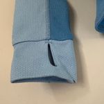 L.L.Bean 1/2 Zip Pullover Sweatshirt Blue with Thumb Holes Size M Photo 3