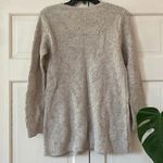 J. Jill Cable Knit Confetti Cream Tunic Sweater Ivory Size Small Braided Coastal Photo 5