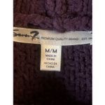 Seven7  Chenille Turtleneck Sweater Purple Size Medium (5668) Photo 2