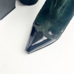 Sergio Rossi  Black Green Western Pointy Toe Ankle Booties, EU 36 Photo 7