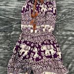 Purple Elephant Print Romper size fits S Photo 0