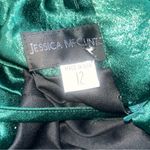 Jessica McClintock VINTAGE 80s  One Shoulder Green Cocktail Dress With Shawl 12 Photo 6
