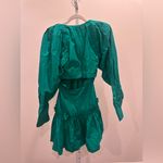 ALC Frank A.L.C. Alexa Cut-Out Poplin Dress NWT Size 0 Viridian Green Cotton Mini Photo 9