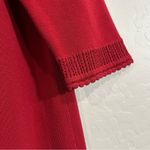 French Laundry  Womens Red Crochet Trim Knit Tunic Sweater 1X Plus Size Photo 2