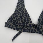 Good American  Bikini Top Sexy Boost Wide Band Animal Print Green Size Small NWT Photo 7