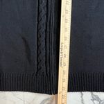 St. John Sport black short sleeved heavy knit cardigan sweater, cable knit Sz S Photo 10