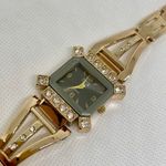 Cruise club women watch gold tone 25mm crystals quartz analog 7” running Photo 1
