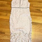 Bardot Women’s 4 Pink Gemma Floral Lace Halter Backless Eyelet Sheer Midi Dress Photo 0