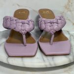 Marc Fisher LTD Norsa Light Purple Braided Heel Sandals 8M Slip-On Block Heel Photo 2