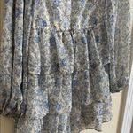 In The Style Elegant Floral Long Sleeve Dress with Tie Around Waist Photo 2