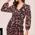 ASTR  the Label black shirred long sleeve mini dress Photo 1