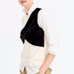 J.Crew Collection Natural Denim Top with Velvet Overlay Women's 000 Photo 3