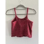 Vintage Plaid Crop Top Womens XL Red Cotton Smocked Ruffle Western 90s Festival Photo 1