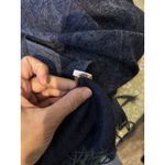 Boho Paisley Fringe Shawl Dark Blue Purple Pashmina Silk Blend Scarf Photo 5