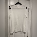 Madewell NWOT Size M White Sleeveless Cotton Muscle Tank Shirt Pocket Split Hem Photo 4