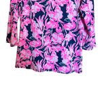 Lilly Pulitzer  Waverly Top Women Medium Multicolor Floral Bright Colorful Blouse Photo 3