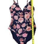 Old Navy NWT V Neck Ruffle Trim One Piece Swimsuit Vintage Flower Womens Medium Photo 7