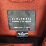 Sanctuary Jacket Ruset Rust Button Up Shacket Pockets Cotton Stretch Size M Photo 2