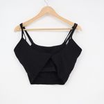 Black Cropped Tank Top Cami Double Strap Size L Size L Photo 2