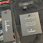 Lulus | Tier to Stay Black Floral Print Tiered Tie-Strap Midi Dress size M New Photo 14