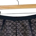 Kenar  Black Lace Overlay Knee Length Skirt Women's Size 8 Sophisticated Photo 2