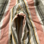 Beach Lunch Lounge Womens Pants Size L Stripe Linen Crop Wide Leg Photo 3