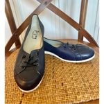 FSNY French sole navy leather sailor lace toe flats size 9 Blue Photo 3