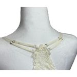 Aerie Racerback Bralette Womens M Cream Double Adjustable Straps Lace Lined Photo 2