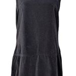 90s Vintage Velvet Sleeveless Mini Dress Solutions Black Size Medium Photo 0