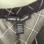 Cable & Gauge Women’s Medium Black White Patterned Pull on Pants Stretchy Photo 1