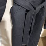 Halogen Black Wool Coat Size S Women's Long belted dress wide lapel Photo 3