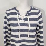 D&Co. Navy and White Striped Knit Top Size XXS Preppy Navy Stripe Top Blue Photo 1