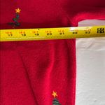 Croft & Barrow Fleece Pullover mock neck embroidered Christmas trees XL holiday Photo 8