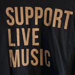 Bella Canvas  Support Live Music Women’s Cropped Printed Graphic T-Shirt Size Med Photo 2