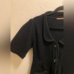 Anthropologie 525 America Short Sleeve Button Down Knit Cardigan Black Photo 4