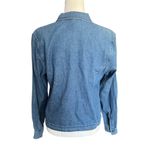 Van Heusen Vintage 90's Denim Top with Floral Needlepoint Embroidery <3 Photo 2