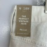 Madewell NWT  The Perfect Vintage White Denim Jeans Size 18W Photo 12