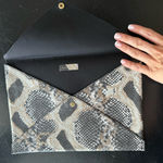 Kelly Wynne  Snake Print Envelope Clutch Photo 2