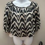 Alex Marie Chic Black and White Chevron Alyx Women's Top 1X Zebra Photo 0