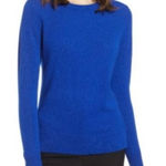 Halogen  NWT Size 1X Cashmere Crewneck Sweater in Royal Blue Photo 0