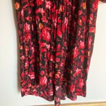 Terra & Sky  Womens 14W Black Floral Midi Dress Dark Romantic Cottage Whimsigoth Photo 7