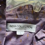 Emerson Fry India Collection Emmaline Lavendula Gold Dot Blouse size large Purple Photo 7