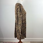 BP  Leopard‎ Print Long Sleeve Tiered Mini Dress Size Medium Photo 8