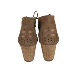 Toms  Desert Wedge Suede Perforated Leather Ankle Booties Heel‎ Cork Women's 10 Photo 4