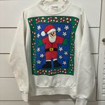 Vintage Christmas Santa Crewneck Sweatshirt Size M Photo 1