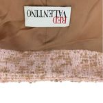 Red Valentino  Metallic Textured Boucle Peplum Jacket Shimmer Pink Tan IT 44 US 6 Photo 7