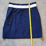 Vineyard Vines  Paperbag Skirt Women Smal Elastic Waist Navy Blue Nautical Preppy Photo 8