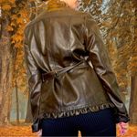 Charlotte Russe Y2K gorgeous stylish brown faux leather jacket! Unique! Photo 4