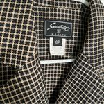 Vintage Sweet Suit Blazer Black Tan Checkered Bow Size 8P Photo 10