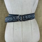 Eliza B. Womens Designer Blue Paisley Cotton Belt S Photo 0